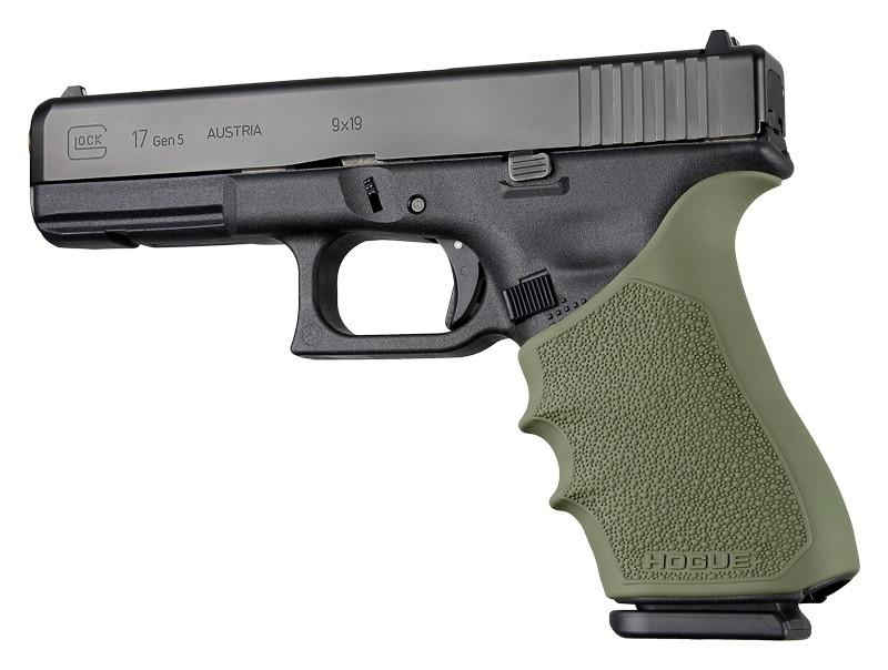 Hogue HandALL Beavertail Grip Sleeve Glock Gen 1-2-5 17 17L 19X 34 34MOS OD Green - View 2