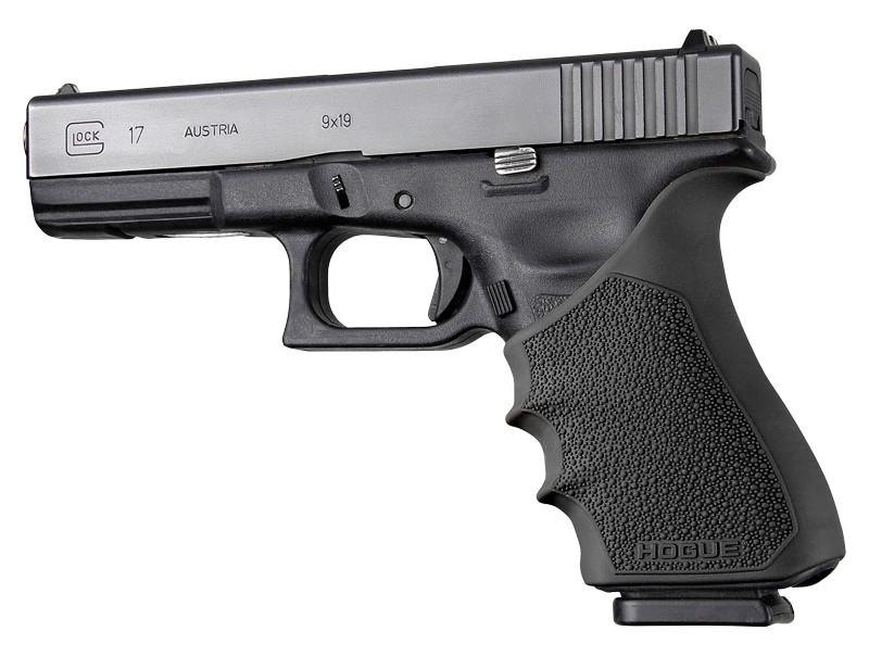 Hogue HandALL Beavertail Grip Sleeve - Glock Gen 3/4 Models, Elastomer Rubber, Cobblestone Pattern, 17030 - View 2