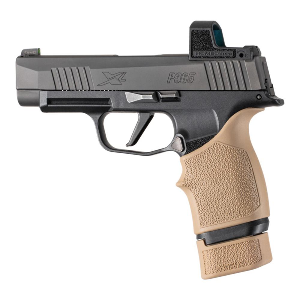 Hogue Overmolded Rubber Magazine Extended Base Pad for Sig P365 XL 15rd FDE - View 2