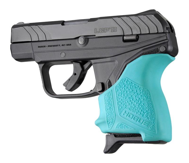 Hogue HandAll Beavertail Grip Sleeve for Ruger LCP II Pistol Aqua 18124 - View 2