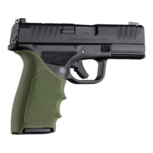 Hogue HandAll Beaver Tail Handgun Grip Sleeve Springfield Armory Hellcat Pro OD Green - View 2