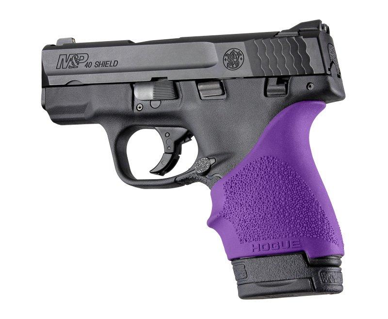 Hogue HandAll Beaver Tail Grip Sleeve S&W M&P Shield Ruger LC9 Glock 26/27 Purple - View 2