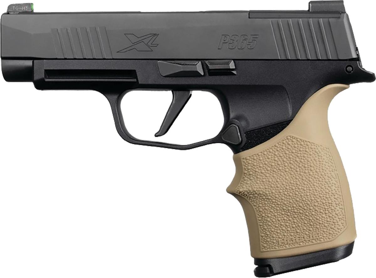 Hogue HandAll Beavertail Grip Sleeve Sig Sauer P365XL- FDE - View 2