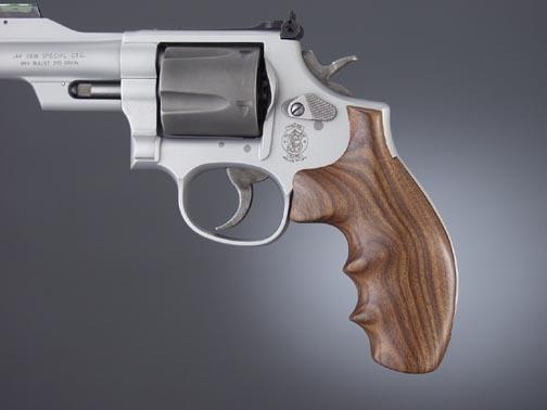 Hogue 19300 Pau Ferro Hardwood Grip for S&W K/L Frame Round Butt - View 2
