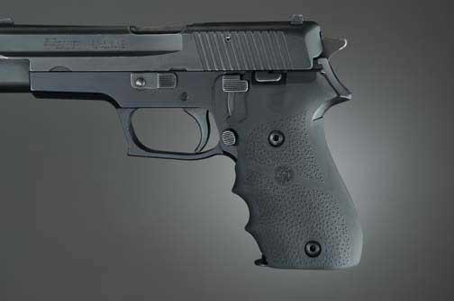 Hogue SIG Sauer P220 Black Wraparound Grooved Rubber Grips - View 2
