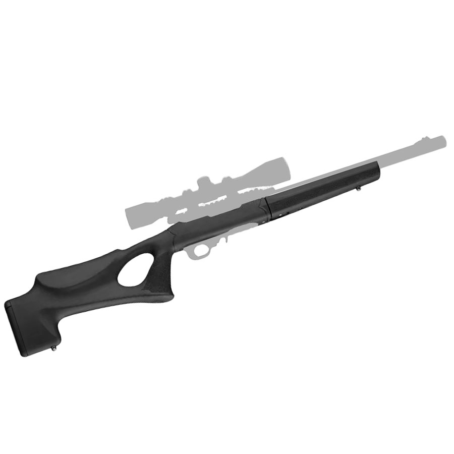 Hogue 22070 OverMolded Rifle Stock Black Thumbhole for Ruger 10/22 .920" - View 2