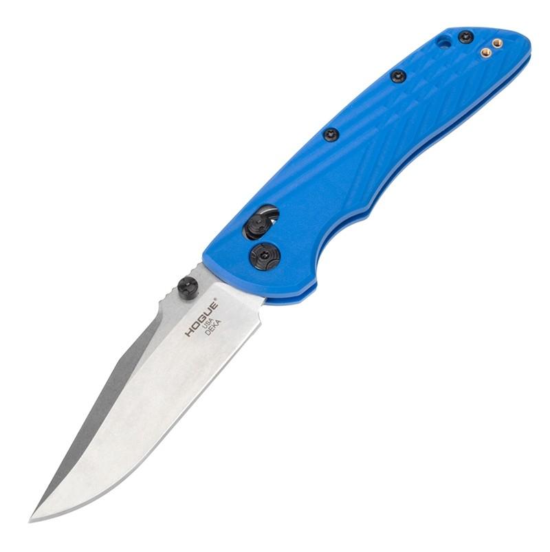 Hogue 24373 Deka 3.25" Blue Polymer Clip Point Blade ABLE Lock Folder - View 2