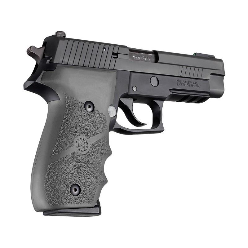 Hogue Overmolded Rubber Grip Handgun Grips for Sig Sauer P226 Slate Grey with Finger Grooves - View 2