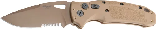 Hogue 36333 Sig K320A Knife 3.5" Drop Point Auto Fold Tan - View 2