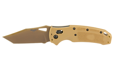 Hogue SIG K320 M17 M18 Folding Knife PVD Coyote Tan Tanto 3.5 Inch Blade - View 2