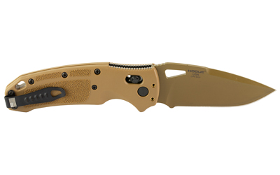 Hogue SIG K320 M17 M18 Tan Folding Knife 3.5 Inch Drop Point Blade - View 3