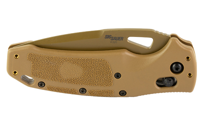 Hogue SIG K320 M17 M18 Tan Folding Knife 3.5 Inch Drop Point Blade - View 4