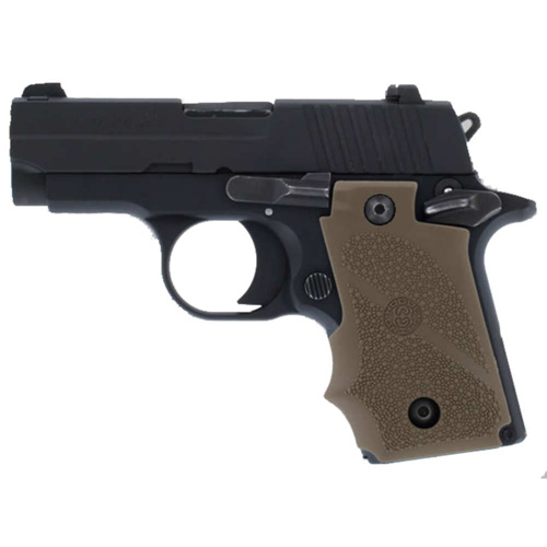 Hogue 38003 Rubber Grip Desert Tan with Finger Grooves for Sig P238 - View 2