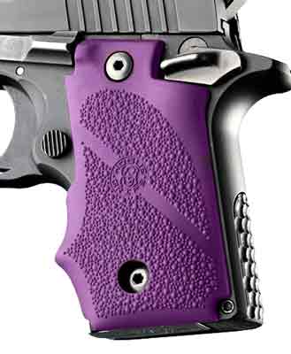Hogue 38006 SIG P238 Cobblestone Rubber Grips Purple - View 2