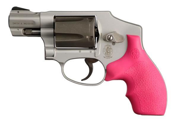 Hogue 61007 Rubber Bantam Grip Pink Cobblestone for S&W J Frame Round Butt - View 2
