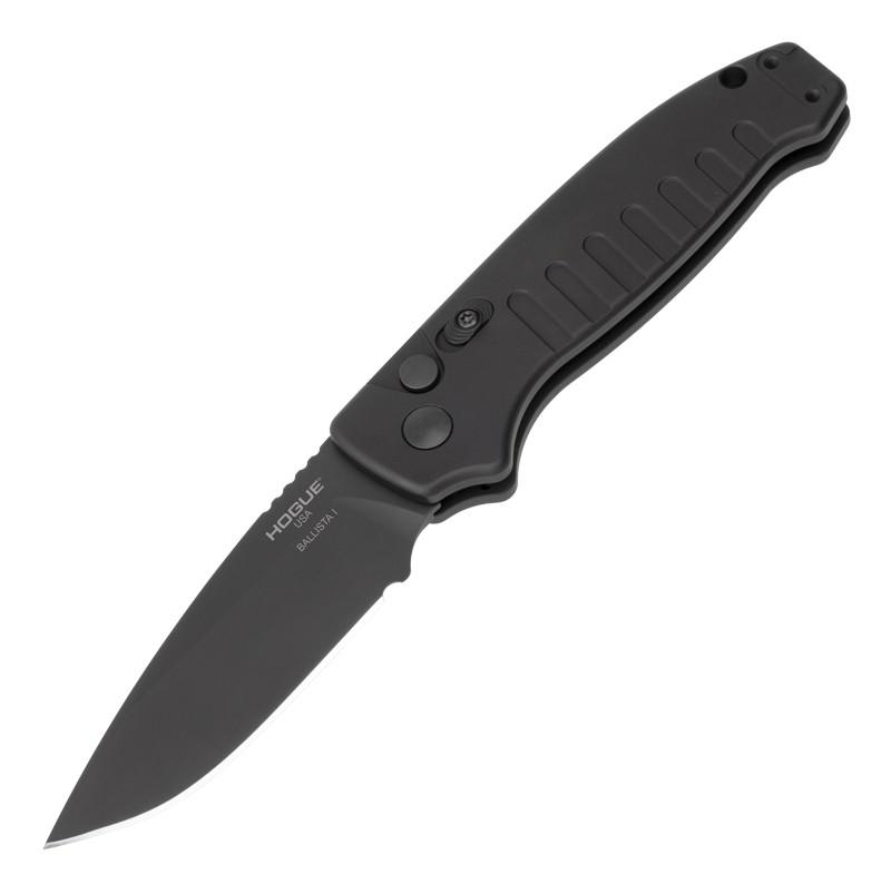 Hogue Ballista I Automatic Folder Knife 3 1-2" Drop Point Blade Black - View 2