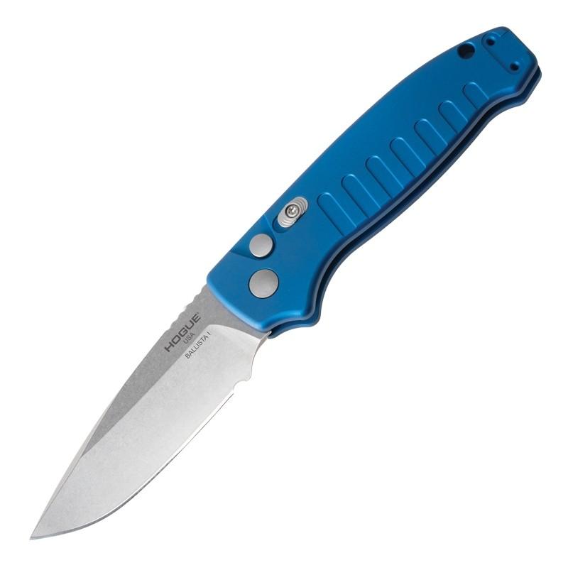 Hogue 64133 Ballista 3.5" Blue Aluminum Drop Point 154CM Blade - View 2