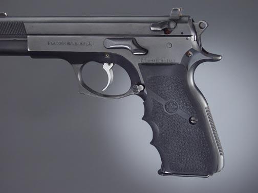 Hogue 75000 Rubber Wraparound Grip Black with Finger Grooves for CZ 75 - View 2
