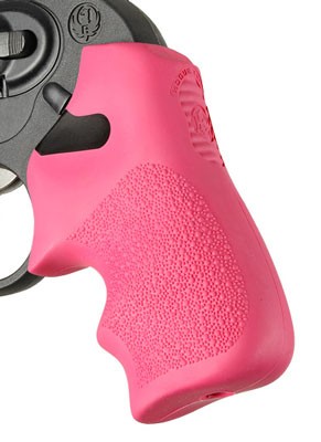 Hogue Tamer Pink Rubber Grip with Finger Grooves Ruger LCR LCRx - View 2
