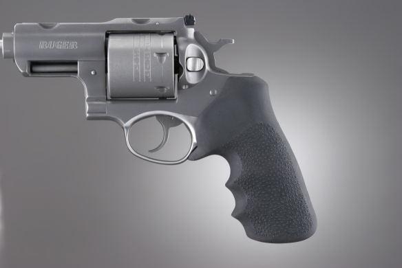 Hogue 80020 Tamer Grip Black Rubber with Finger Grooves Ruger GP100 - View 2