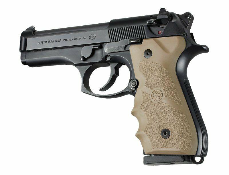 Hogue 92003 Rubber Grip FDE with Finger Grooves for Beretta 92/96 - View 2