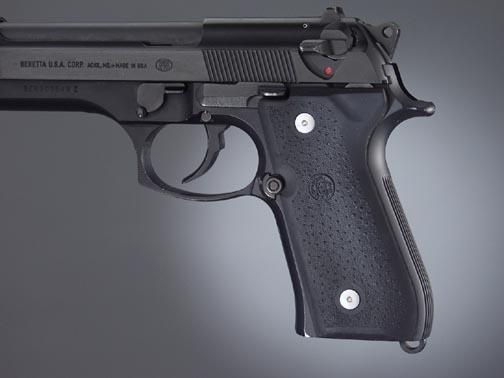 Hogue 92010 Beretta 92/96 Rubber Grip Panels Synthetic Rubber Cobblestone - View 2