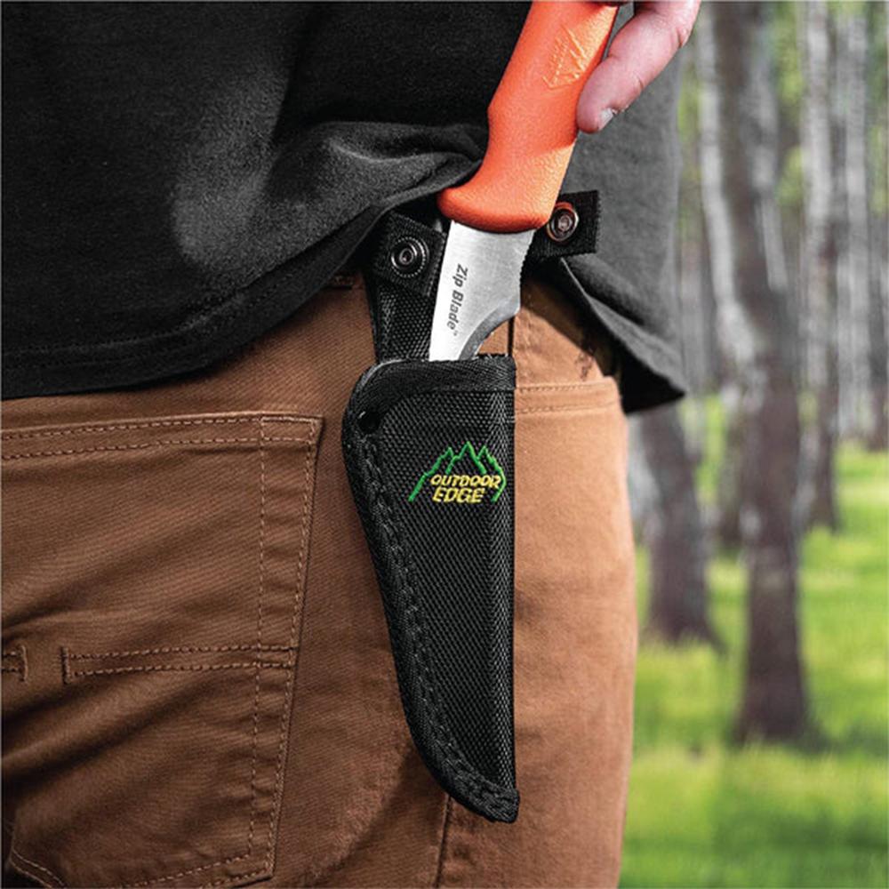 Outdoor Edge ZP10 Zip Blade 4" Fixed Knife with Nylon Sheath - View 2