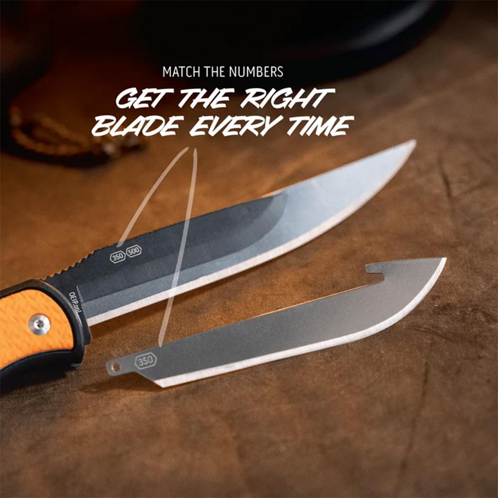Outdoor Edge RBB20C RazorBone Knife Set, 6 Blades, Blaze Orange Handle - View 2