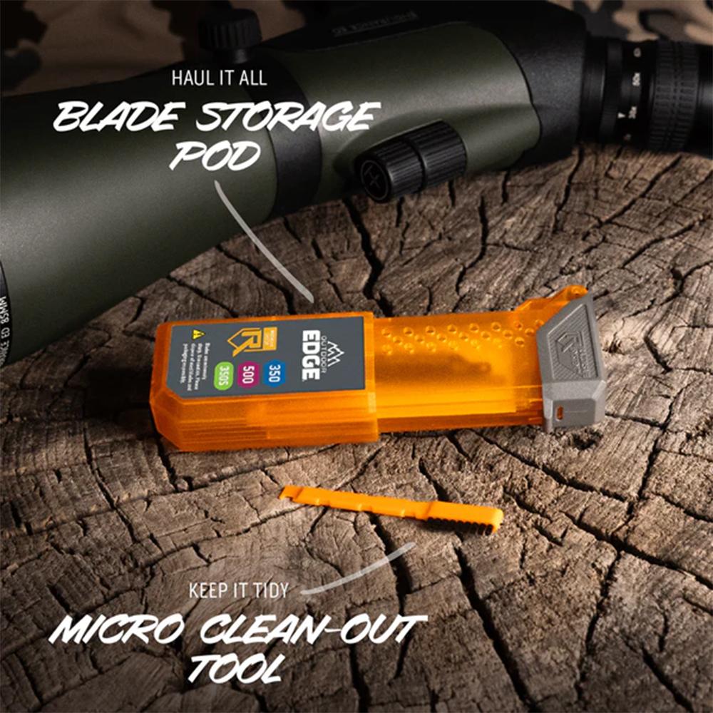 Outdoor Edge HTX35Y-6C Razor HTX 3.5" Folding Knife Gray/Orange - View 2