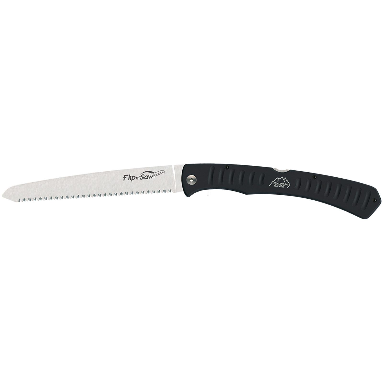 Outdoor Edge FW70 Flip N Saw 7" Stainless Steel Black with Nylon Sheath - View 2
