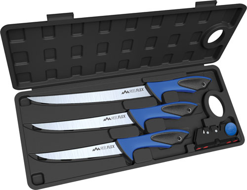 Outdoor Edge Reel Flex Pak Fillet Set - German Stainless Steel Blades - 6/7.5/9.5in - Knife Sharpener - Hard Case - View 2