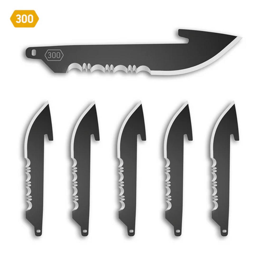 Outdoor Edge Drop Point Replacement Blades Serrated Black 3 in. 6 pk. - View 2