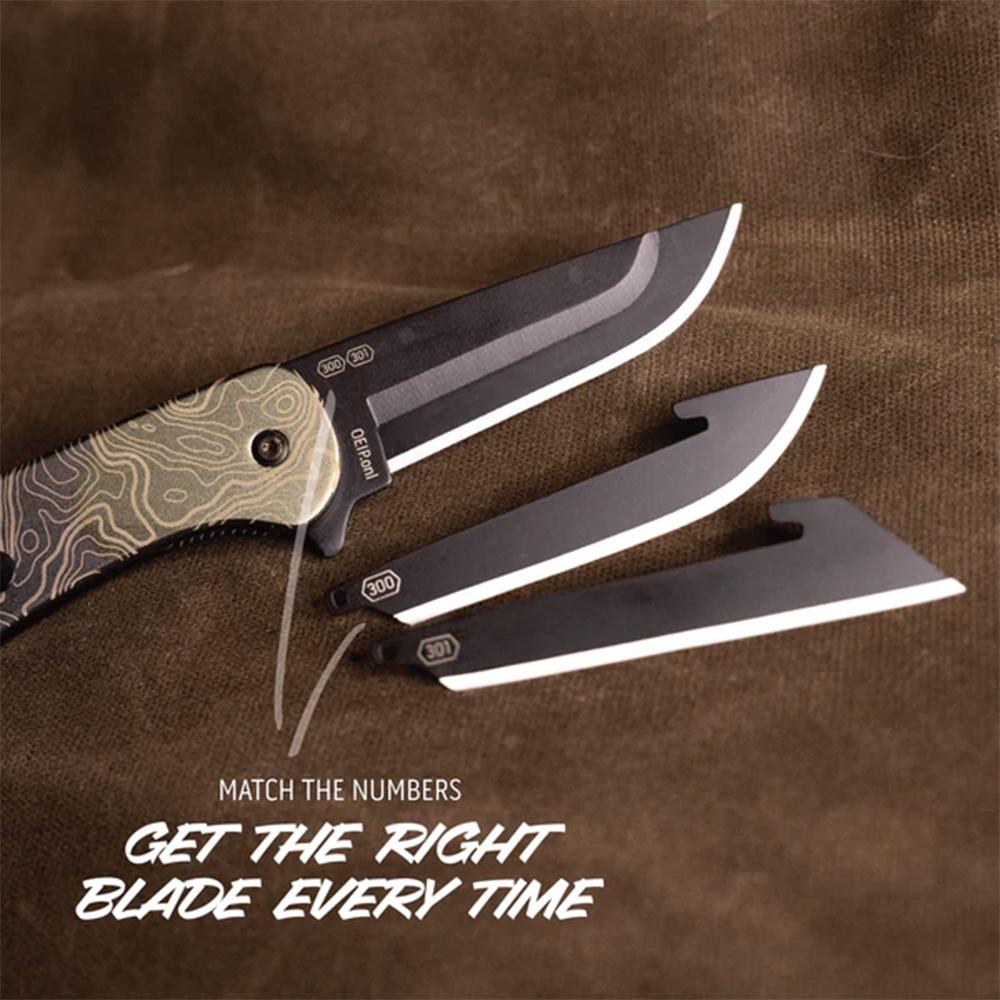 Outdoor Edge VX130C-C Razor VX1 3.0" Green Aluminum Knife - View 2
