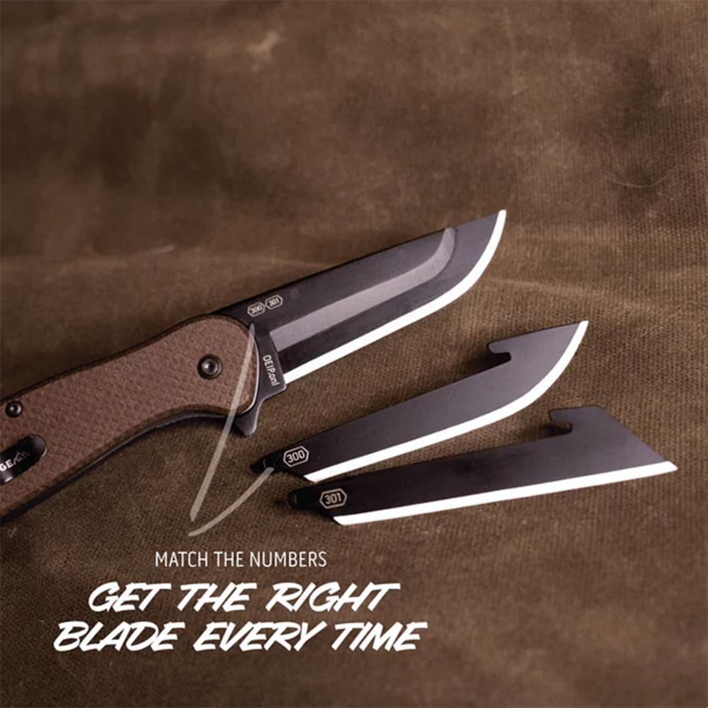 Outdoor Edge VX230DC Razor VX2 3.0" Brown Burlap Knife - View 2