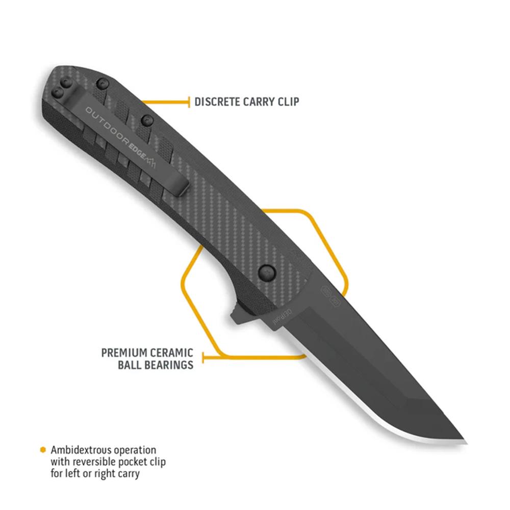 Outdoor Edge VX430AC Razor VX4 EDC Knife Carbon Weave G10 3" Blade - View 2