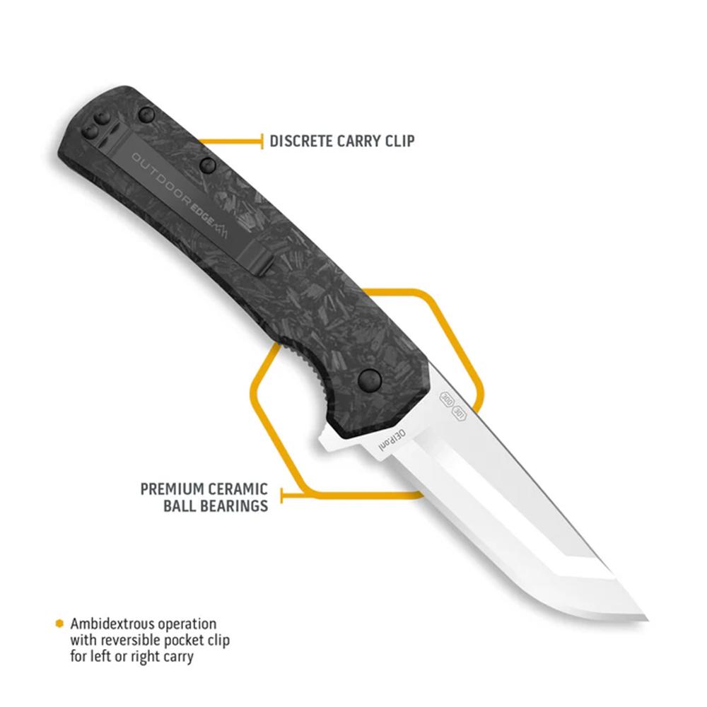 Outdoor Edge VX530AC Razor VX5 3" Folder Forged Carbon Ceramic - View 2