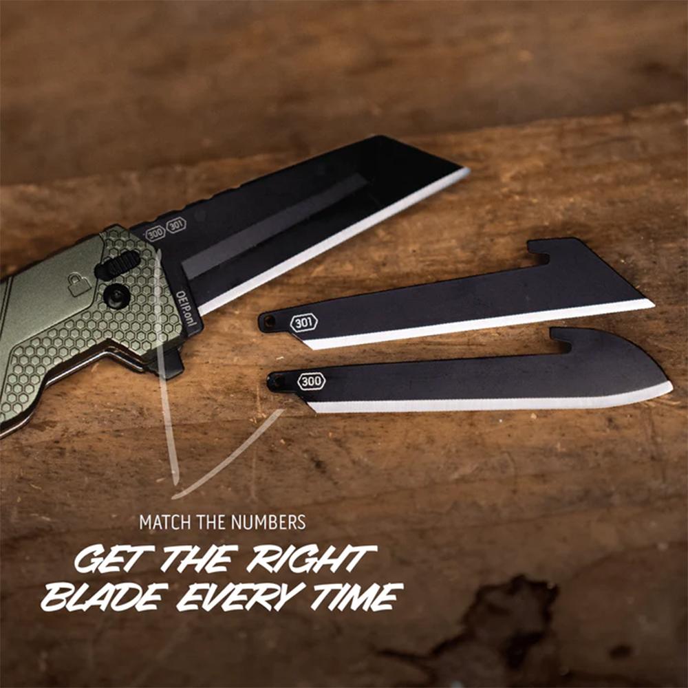 Outdoor Edge XDS430A-C Razor XD4 3.0" Heavy Duty Green Knife - View 2