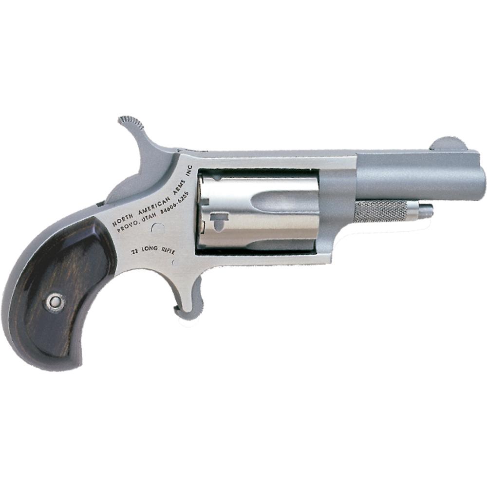 NAA 22LR Mini-Revolver 1.63" Barrel 5rd Stainless Steel Rosewood Birdshead - View 2