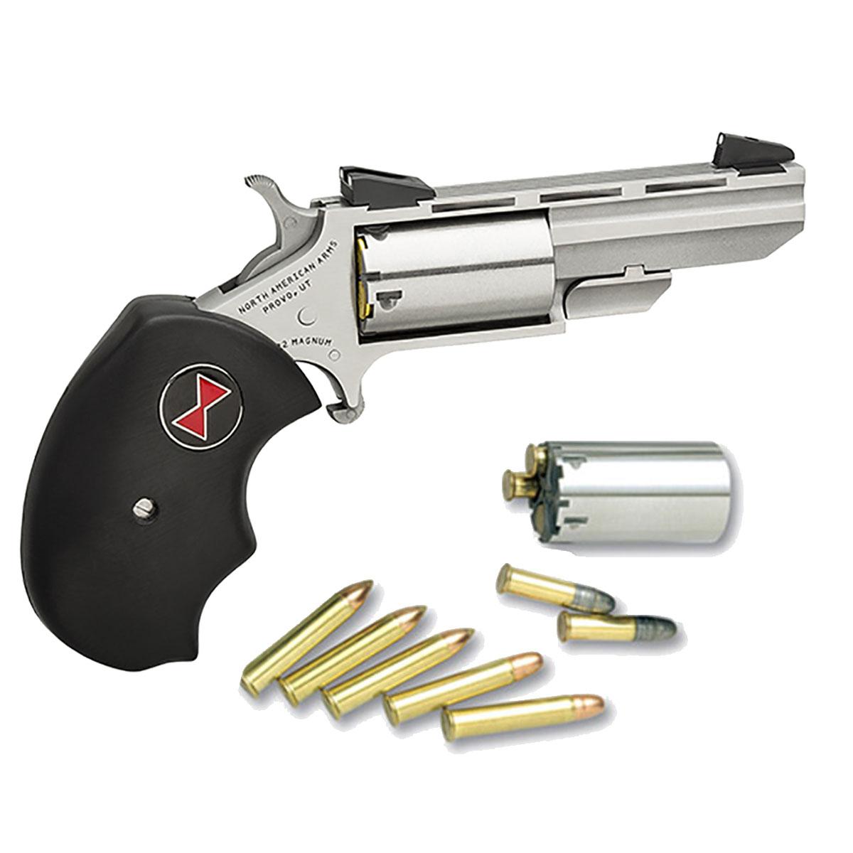 NAA Black Widow Compact .22 Mag/.22lr Revolver SS BWC - View 2
