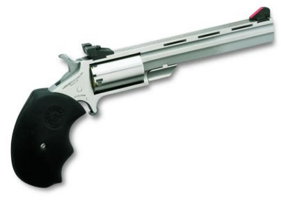 NAA Mini-Master 22Mag 22LR 4" Barrel Stainless Revolver - View 2