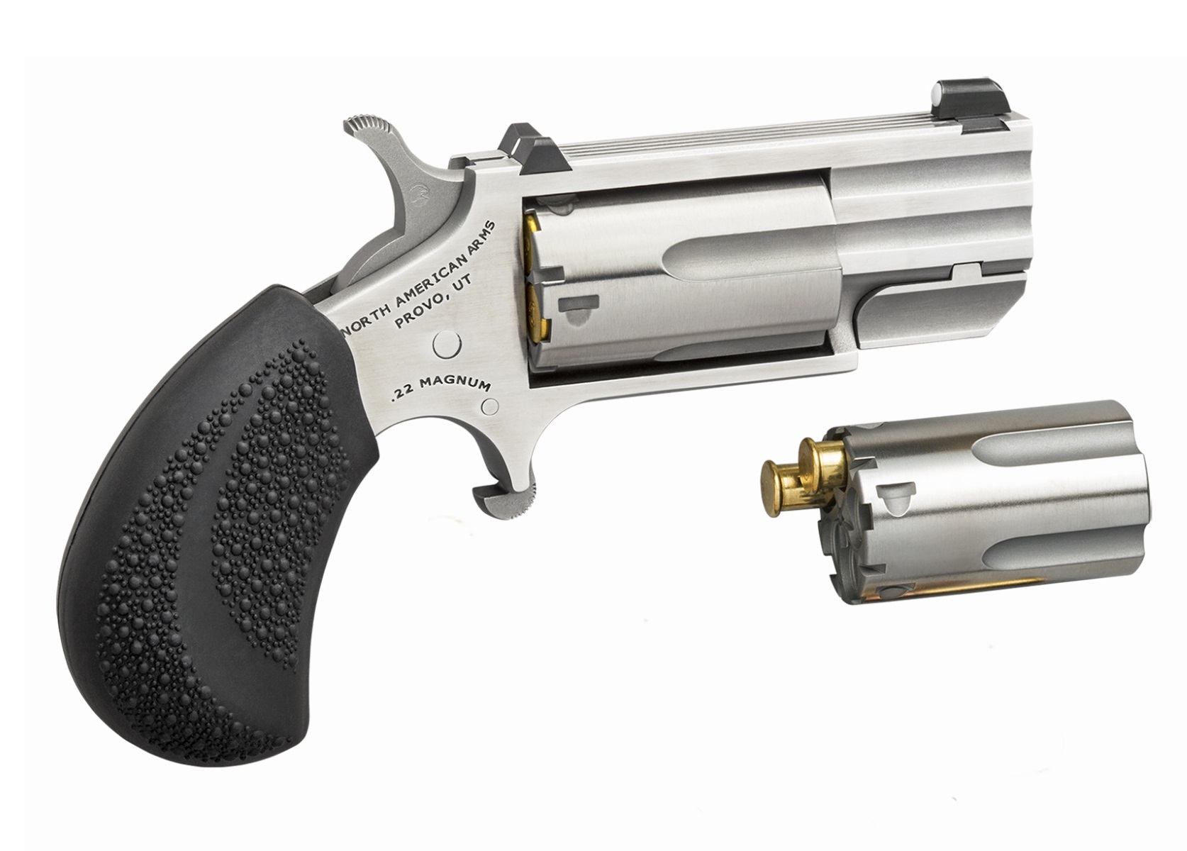 NAA NAA-PUG-DC Mini-Revolver 22LR/22M 1" White Dot Sight - View 2