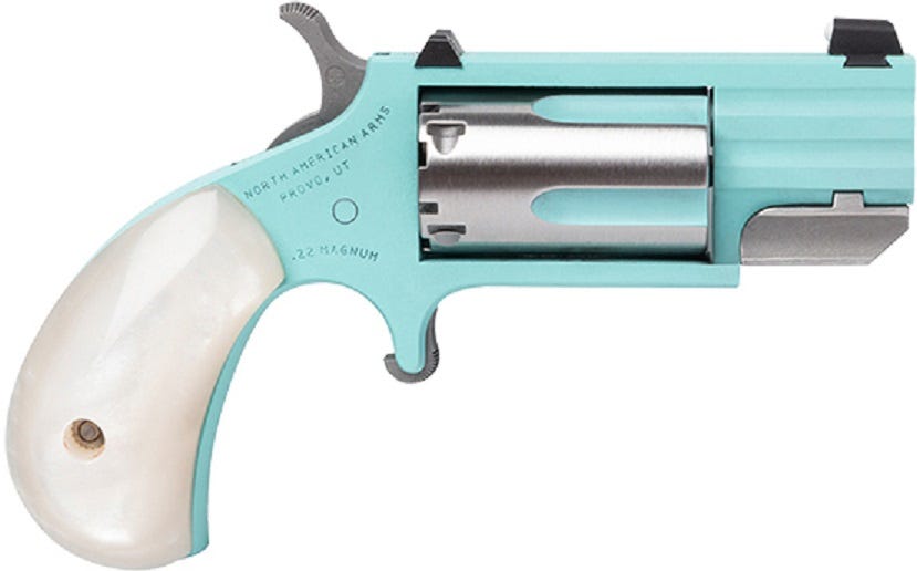 NAA Pug 22Mag, 1" Heavy Barrel, Turquoise Cerakote, Single Action Revolver - View 2