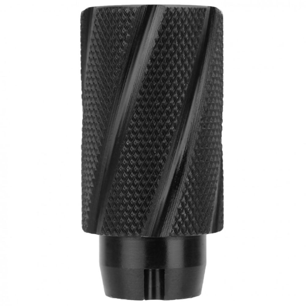 TacFire Knurled Linear Compensator Flash & Concussion Forwarder 7.62x39 14x1 LH Black - View 2