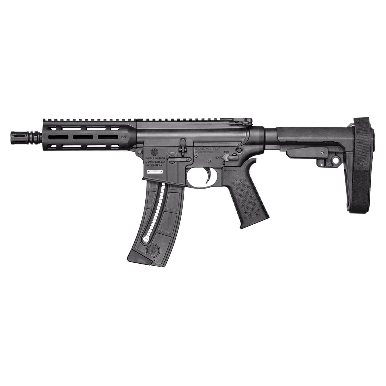 Smith & Wesson M&P15 Pistol 22 LR 8 in Black Carbon Steel 25+1 Semi-Auto - View 2