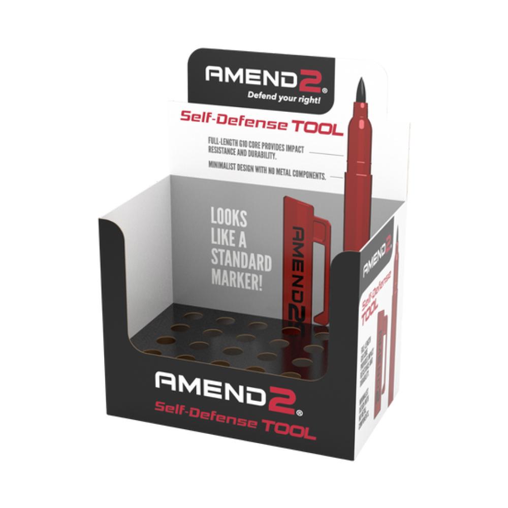 Amend2 G10 Red Reinforced Self-Defense Tool 24/ct Display - View 2