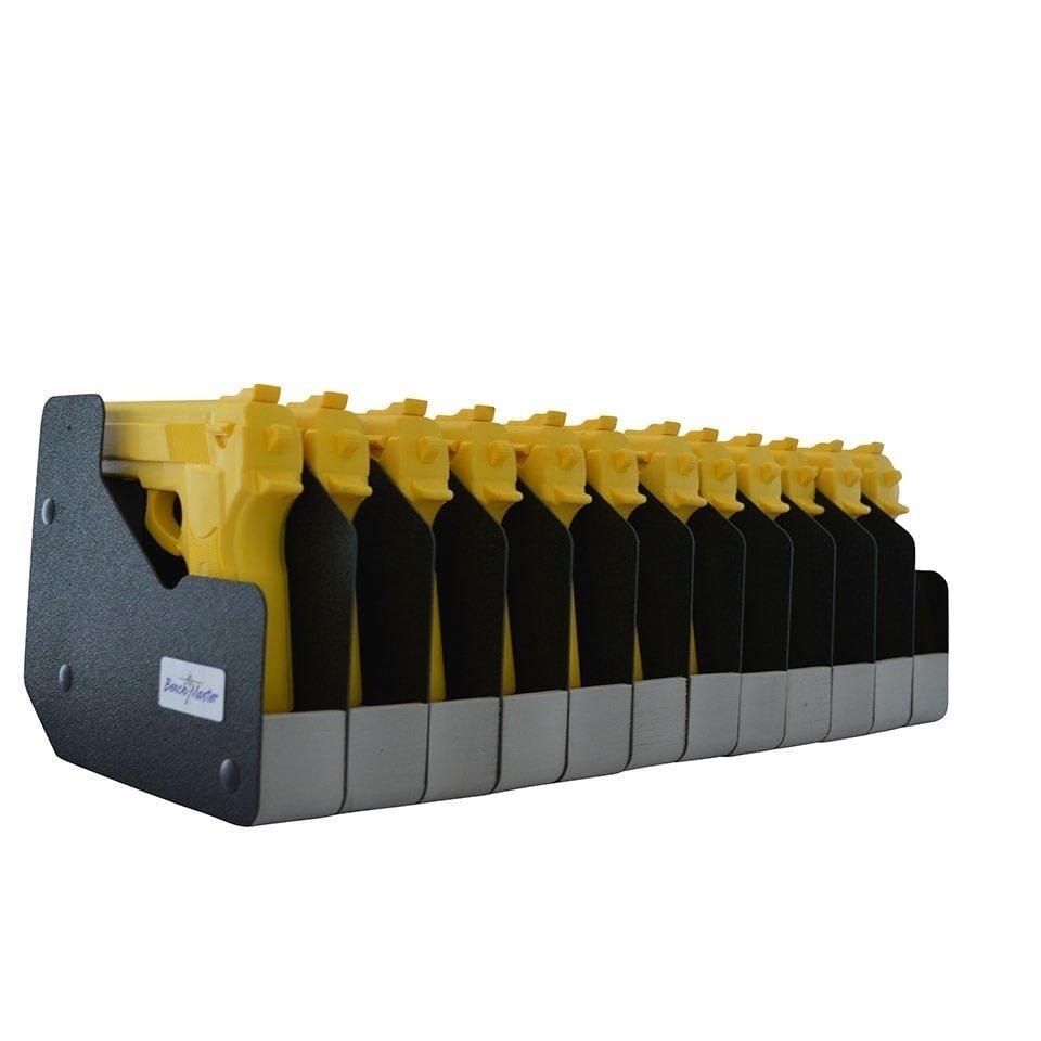 BenchMaster BMWRM112 WeaponRac 12 Pistol Rack Black Metal 6.875"x8.5"x19.375" - View 2