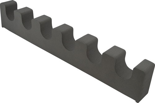 BenchMaster BMWEBR6 Rifle Rest 6-Gun Black Foam 19"x3"x1.5" - View 2