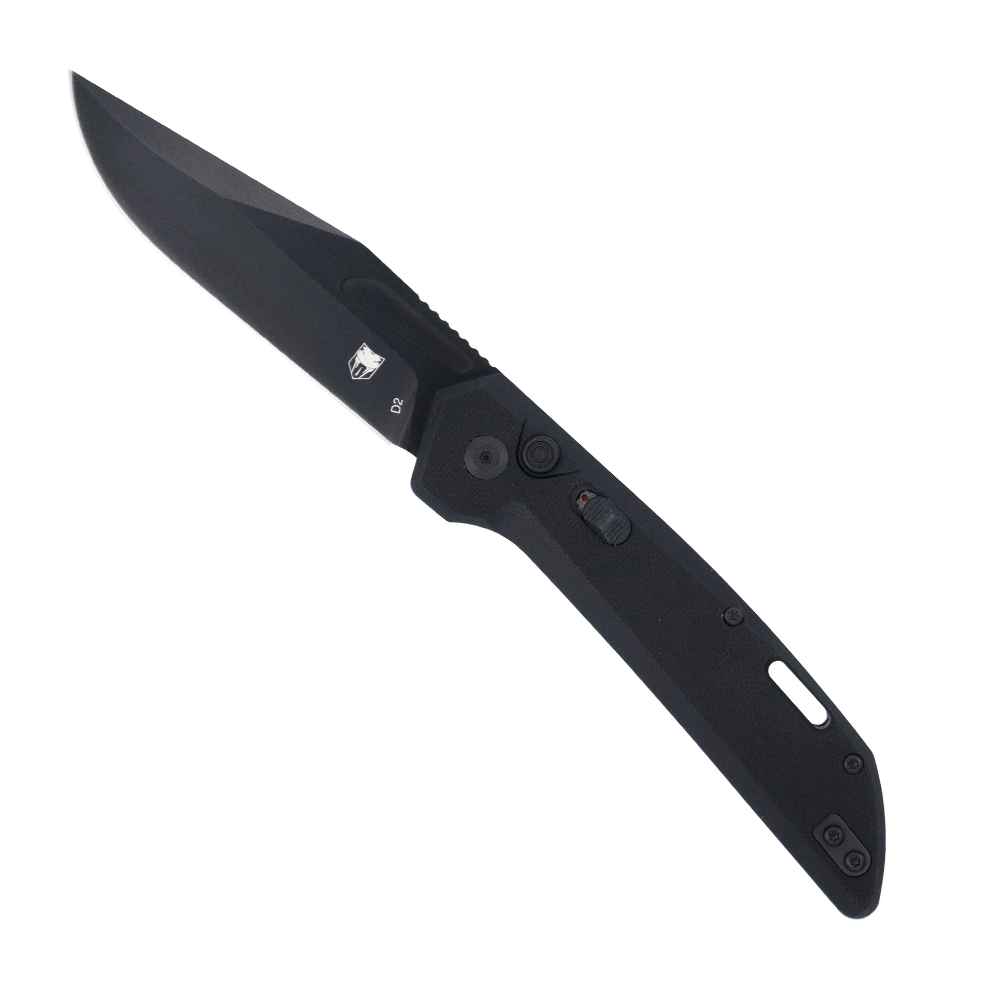 CobraTec Knives CTNAJBLK Naja 3.50" Folding Plain Black Powder Coated D2 Steel Blade, 4.75" Black G10 Scales Handle - View 2