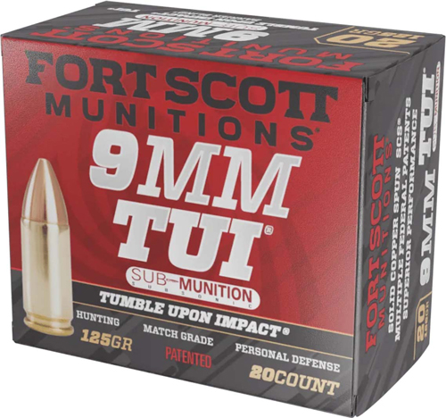 Fort Scott Munitions 9MM125SCVSS 9mm 125gr TUI Solid Copper Ammo 20 Rounds - View 2