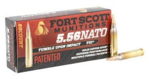 Fort Scott Munitions 556055SCV 5.56x45mm 55gr Solid Copper Ammo 20 Rounds - View 2